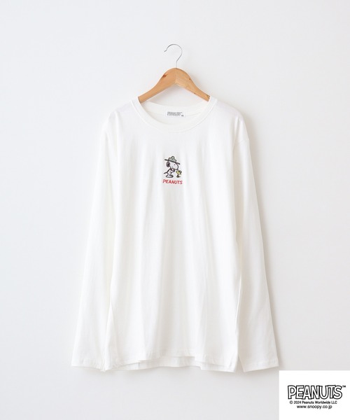【PEANUTS】ワンポイントTシャツ&ショットパンツ PEANUTS tシャツ 天竺ワンポイント刺繍Tシャツ メンズ