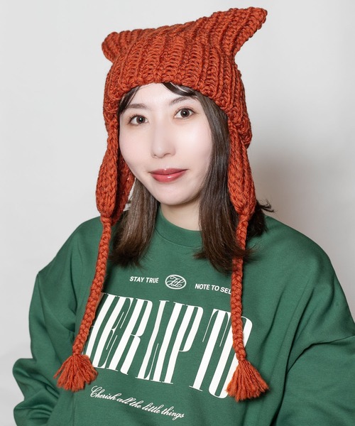 CA4LA 猫 ネコ　ねこ　ニット帽 キャット　キャップ　ハット　ファー o-20241112-snb-001.jpg