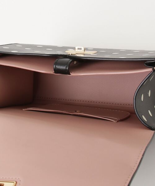 kate spade new york」 ドット柄2WAYバッグ - ブラック