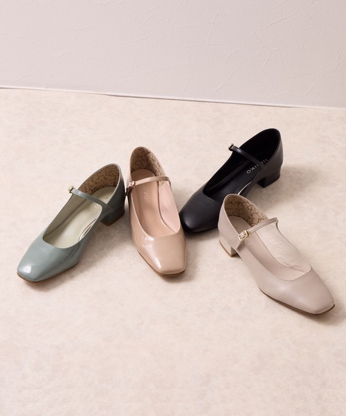 HIMIKO パンプス 「Made in Japan」「HIMIKO」「撥水」スクエア