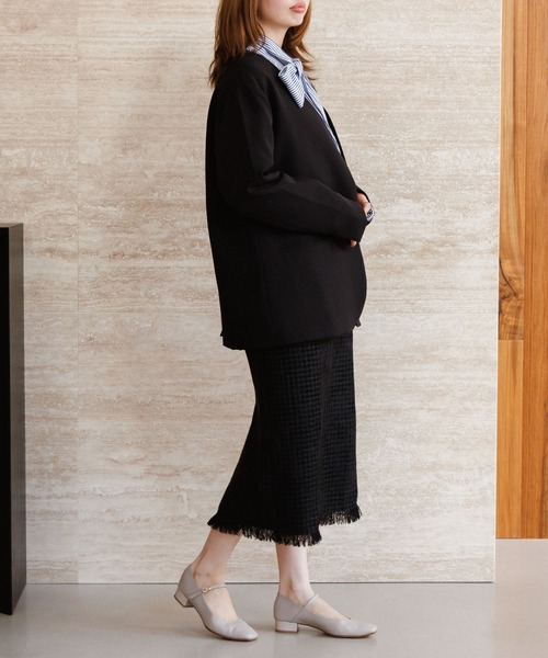 極美品 撥水 スクエアトゥ アシンメトリー ソフトパンプス アイボリー