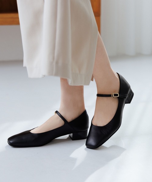 HIMIKO パンプス 「Made in Japan」「HIMIKO」「撥水」スクエアトゥ