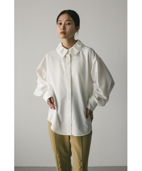 STYLEMIXER ブラウス シャツ カラーギャザーシャツ レディース