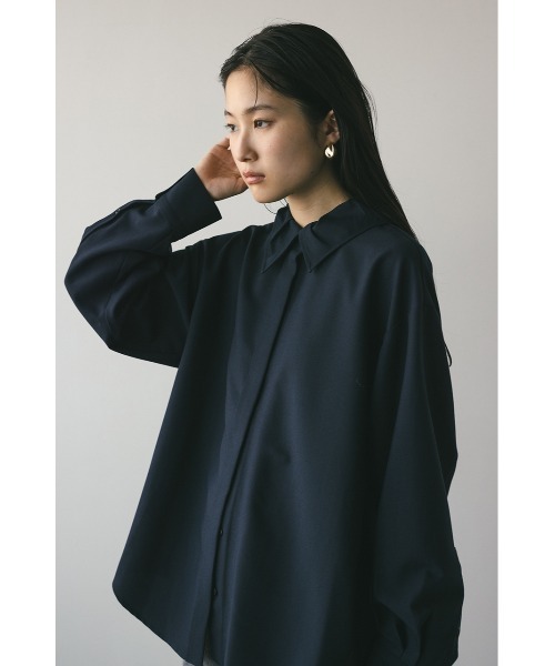 ブラウス シャツ カラーギャザーシャツ レディース STYLEMIXER ブラウス シャツ カラーギャザーシャツ レディース