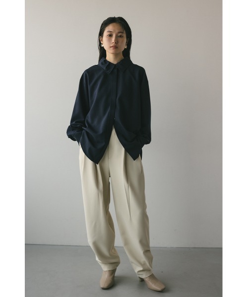 STYLEMIXER ブラウス シャツ カラーギャザーシャツ レディース
