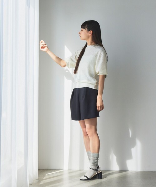 tシャツ 「EMMEL REFINES」EM ジャカード カットソー プルオーバー レディース EMMEL REFINES tシャツ 「EMMEL REFINES」EM ジャカード