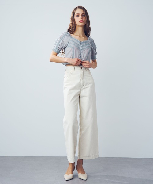 DEICY ブラウス シャツ レースピンタックブラウス レディース