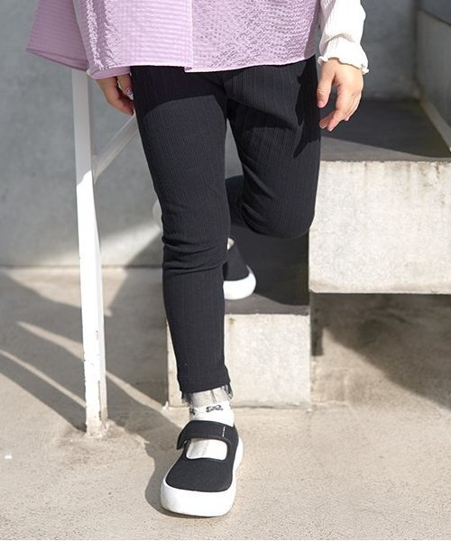 レギンス スパッツ 裾チュールフリル9分丈レギンス「子供服」「キッズ