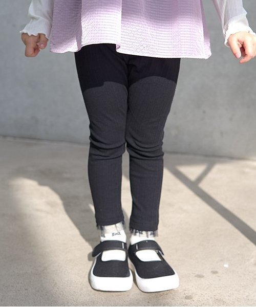 レギンス スパッツ 裾チュールフリル9分丈レギンス「子供服」「キッズ
