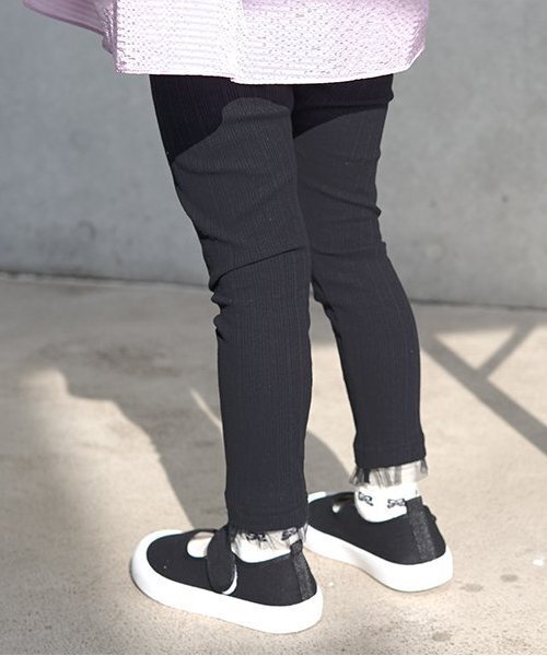 レギンス スパッツ 裾チュールフリル9分丈レギンス「子供服」「キッズ