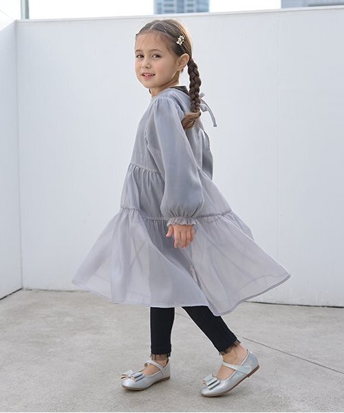レギンス スパッツ 裾チュールフリル9分丈レギンス「子供服」「キッズ