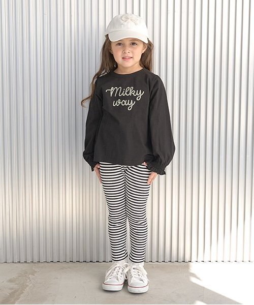 レギンス スパッツ 裾チュールフリル9分丈レギンス「子供服」「キッズ