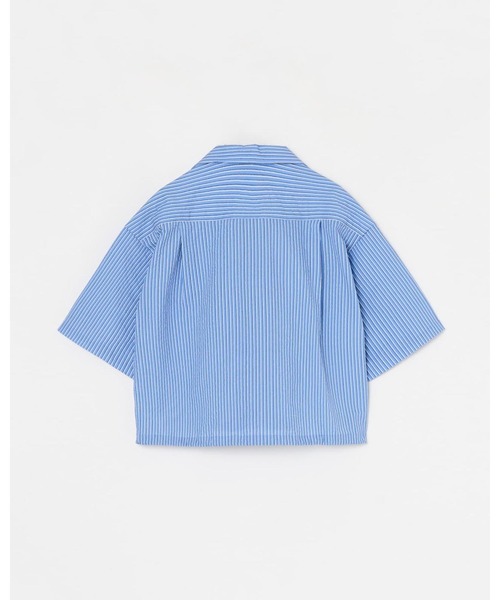 ブラウス シャツ THOUSAND MILE/ショートスリーブシャツ ストライプ レディース THOUSAND MILE ブラウス シャツ 「THOUSAND MILE」SHORT SLEEVE