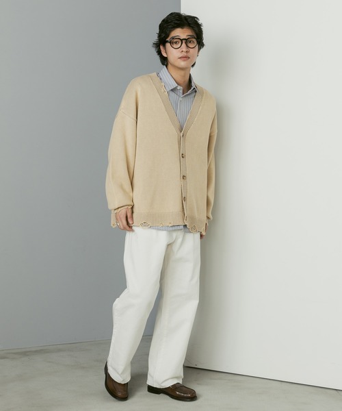 レザーカーディガン 希少 破格 1950s 50s 60's KINGS ROAD | アルパカニットカーディガン - 古着屋