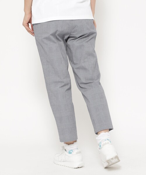 パンツ UVカット/接触冷感 クールタッチグレンチェッククロップドパンツ レディースの画像