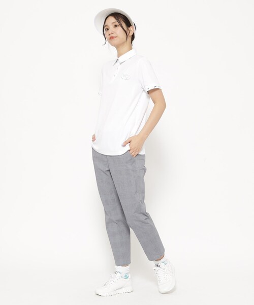 パンツ UVカット/接触冷感 クールタッチグレンチェッククロップドパンツ レディースの画像