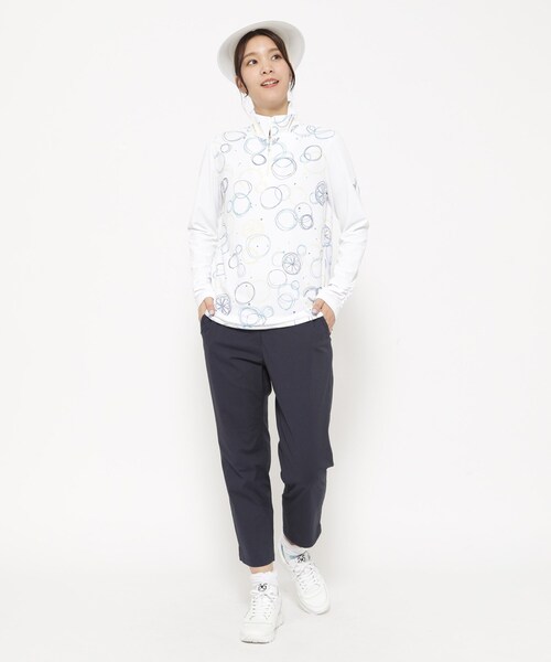 パンツ UVカット/接触冷感 クールタッチグレンチェッククロップドパンツ レディースの画像