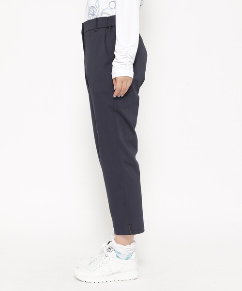 パンツ UVカット/接触冷感 クールタッチグレンチェッククロップドパンツ レディースの画像