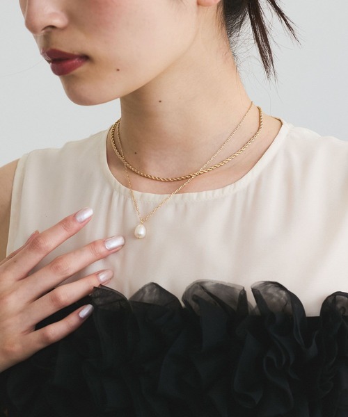 シャシ ルイーズ レイヤード パール ネックレス VIS ネックレス レイヤード淡水パールネックレス レディース