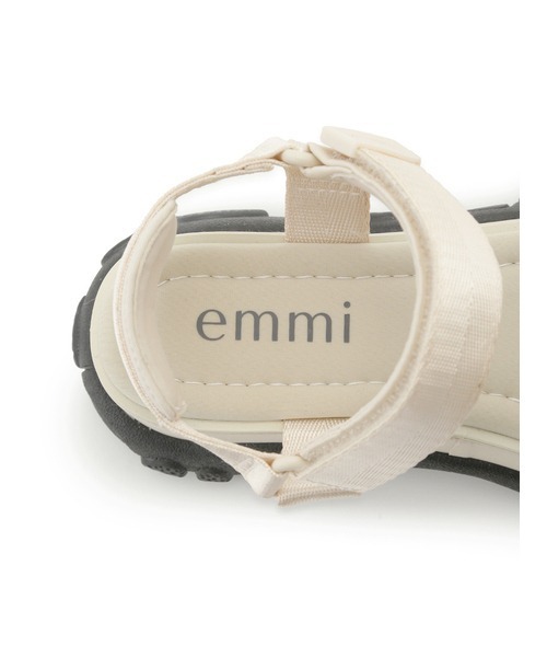 emmi サンダル 「限定カラー」ギャザーストラップサンダル