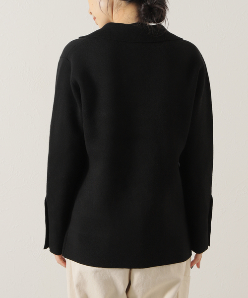 FRAMeWORK 黒 襟付きカーディガン Fサイズ FRAMeWORK（フレームワーク） ニットカーディガン FREE ブラック