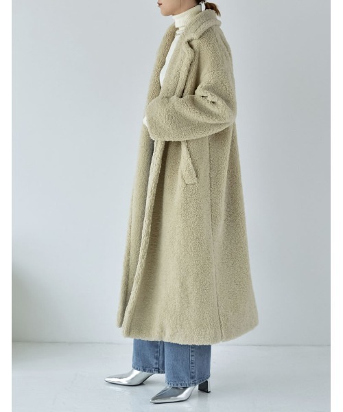 「Re:EDIT」 チェスターコート MEDIUM グレー レディース_画像3