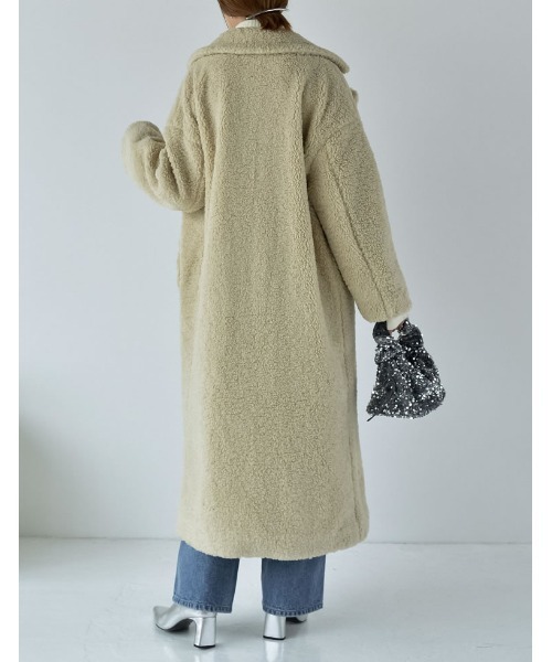 「Re:EDIT」 チェスターコート MEDIUM グレー レディース_画像4