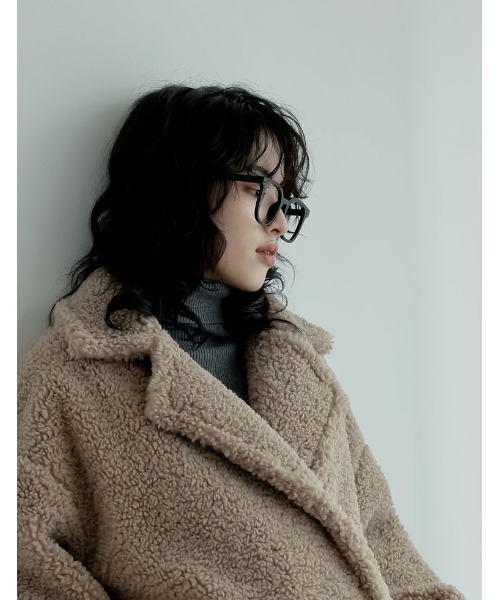 「Re:EDIT」 チェスターコート MEDIUM グレー レディース_画像8