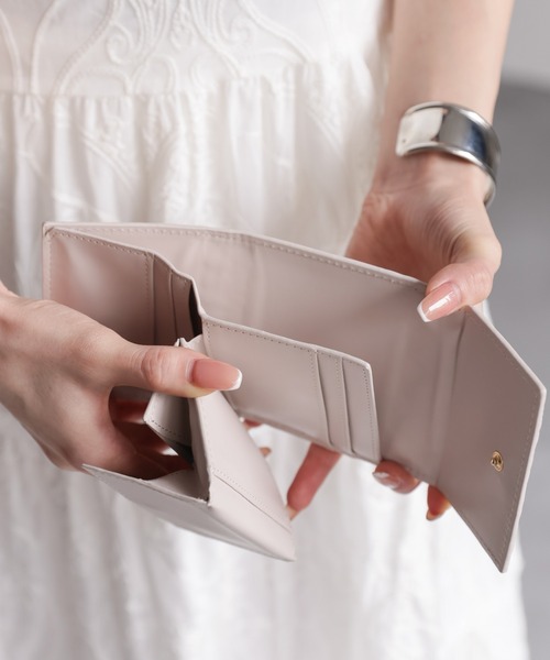 sakishimatokyo 財布 キルティングボックスコイン三つ折財布/ミニ財布