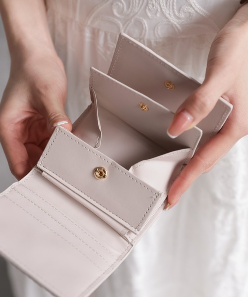 sakishimatokyo 財布 キルティングボックスコイン三つ折財布