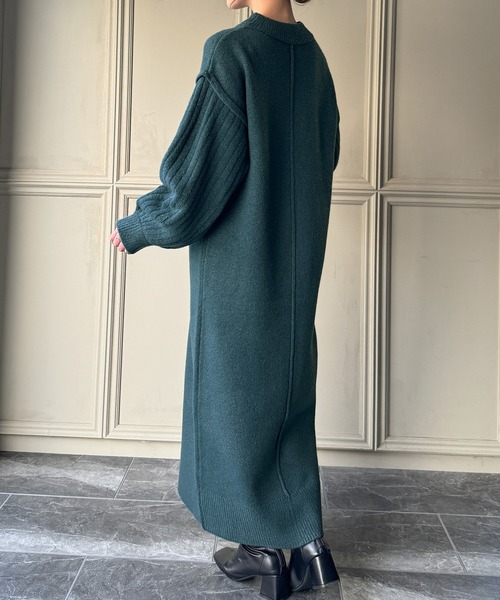 JUNOAH（ジュノア） ニットワンピース FREE グレー系その他 レディース