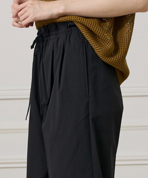 パンツ タイプライターストレッチ タックテーパードイージーパンツ レディース