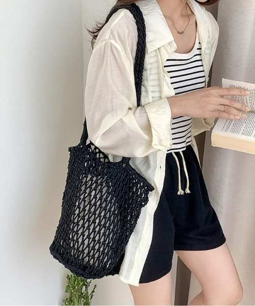 lit.Cy トートバッグ ロープメッシュ シアートートバッグ