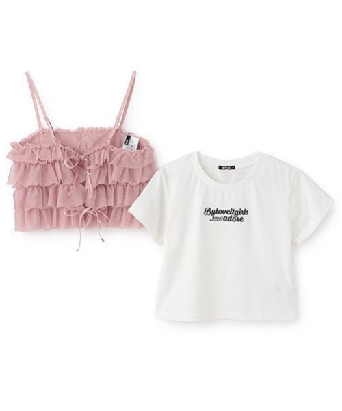 by LOVEiT tシャツ 2WAYビスチェつきTシャツ キッズ 子供服
