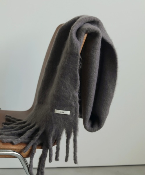 新品　anuke アンヌークSoft Fringe Stole アイスブルー anuke（アンヌーク） ストール マフラー Soft Fringe Stole レディース
