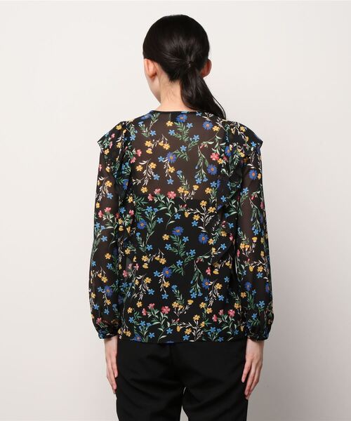 [UNITED ARROWS] длинный рукав блуза 36 черный женский 