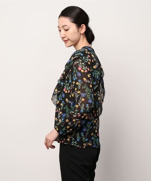 [UNITED ARROWS] длинный рукав блуза 36 черный женский 