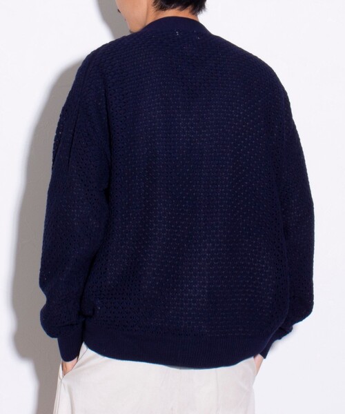 「GLOSTER」 ニットカーディガン M オレンジ メンズ_画像6