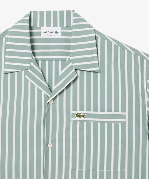 LACOSTE ネイビーJKT ストライプ襟　サイズ52 ch718el-132-fn.