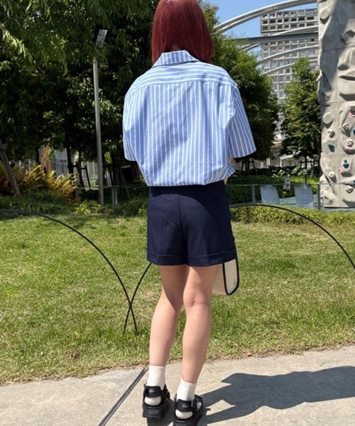 LACOSTE（ラコステ） シャツ ストライプオープンカラーシャツ メンズ