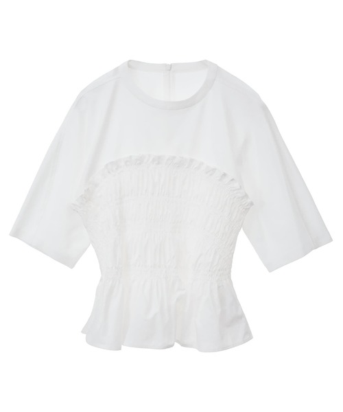 tシャツ シャーリングコンビプルオーバー レディース martinique tシャツ 「追加」シャーリングコンビプルオーバー