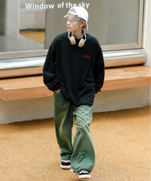 「DISCUS」 長袖Tシャツ MEDIUM オートミール メンズ