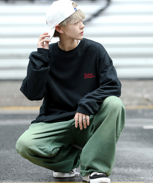 「DISCUS」 長袖Tシャツ MEDIUM オートミール メンズ