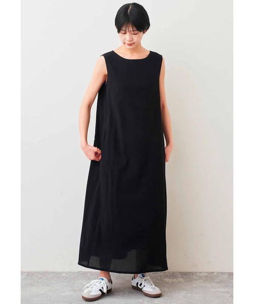 リブ イン コンフォート 麻混上品ワンピース　Sサイズ リブ イン コンフォート 人気スタイリスト 石上 美津江さんと