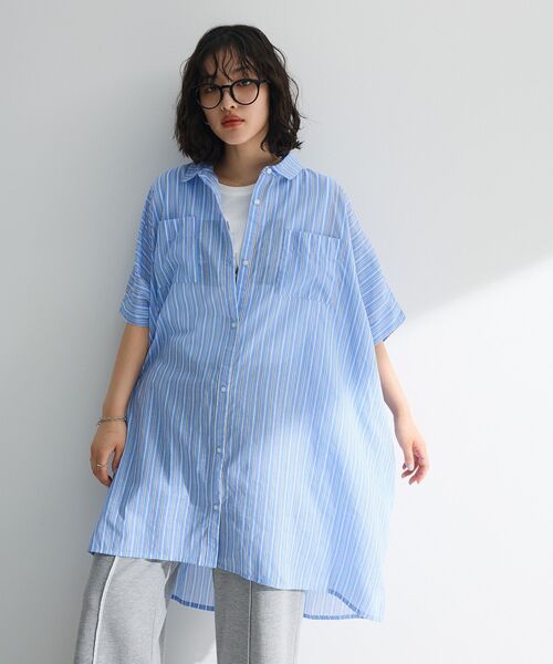 チュニックインポート美品 mizuiro ind（ミズイロインド） ワンショルダー チュニック