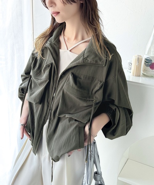 「classicalelf」 ジップアップブルゾン LARGE ブラック レディース