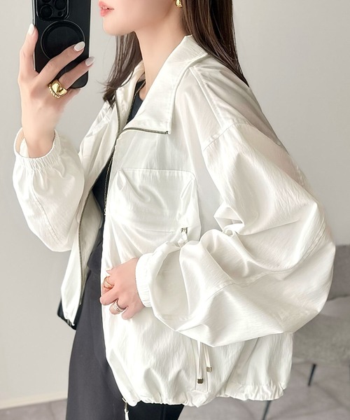 「classicalelf」 ジップアップブルゾン LARGE ブラック レディース