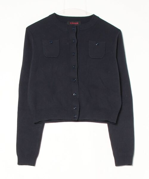 「CABaN」 ニットカーディガン X-SMALL ネイビー レディース