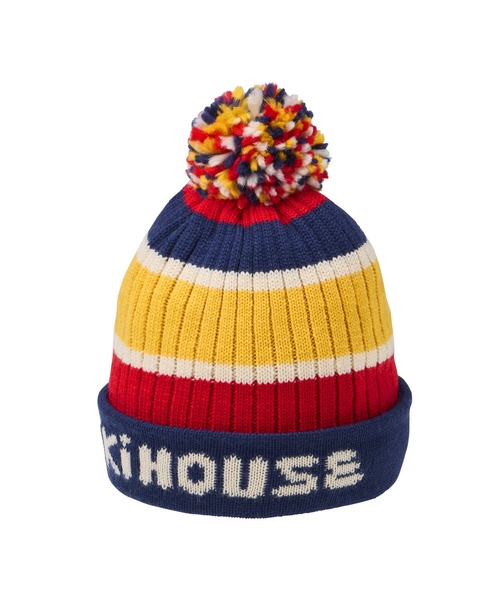 MIKI HOUSE（ミキハウス） ニット帽 ニットキャップ ロゴニットフード