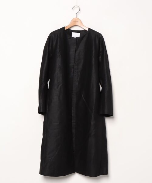 ESTNATION（エストネーション） ノーカラーコート 36 ブラック